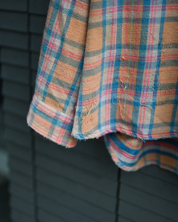 NEL CHECK OVER WORK SHIRT, camel