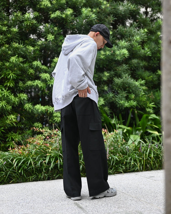 WOOL SILK REVER CARGO TROUSERS