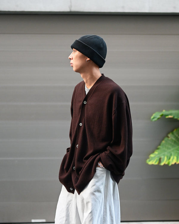 KNIT BIG WATCH CAP, hard twist