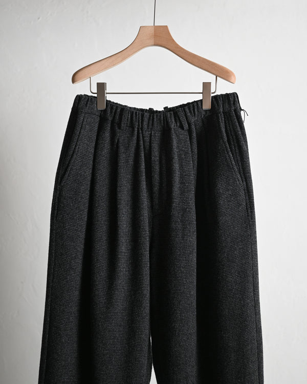 DOUBLE PLEATED WIDE EASY PANTS, houndstooth