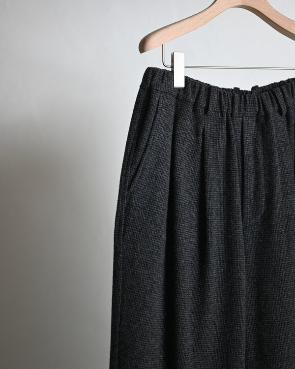 DOUBLE PLEATED WIDE EASY PANTS, houndstooth