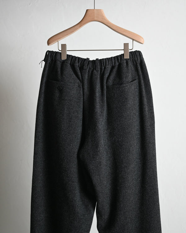 DOUBLE PLEATED WIDE EASY PANTS, houndstooth