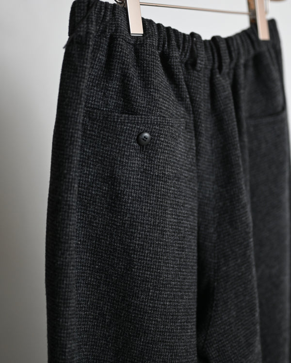 DOUBLE PLEATED WIDE EASY PANTS, houndstooth