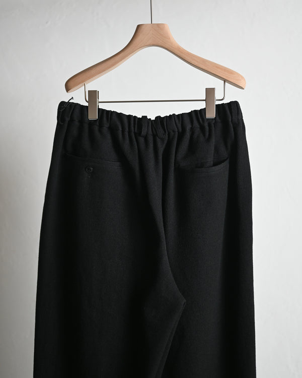 DOUBLE PLATED WIDE EASY PANTS, whipcord