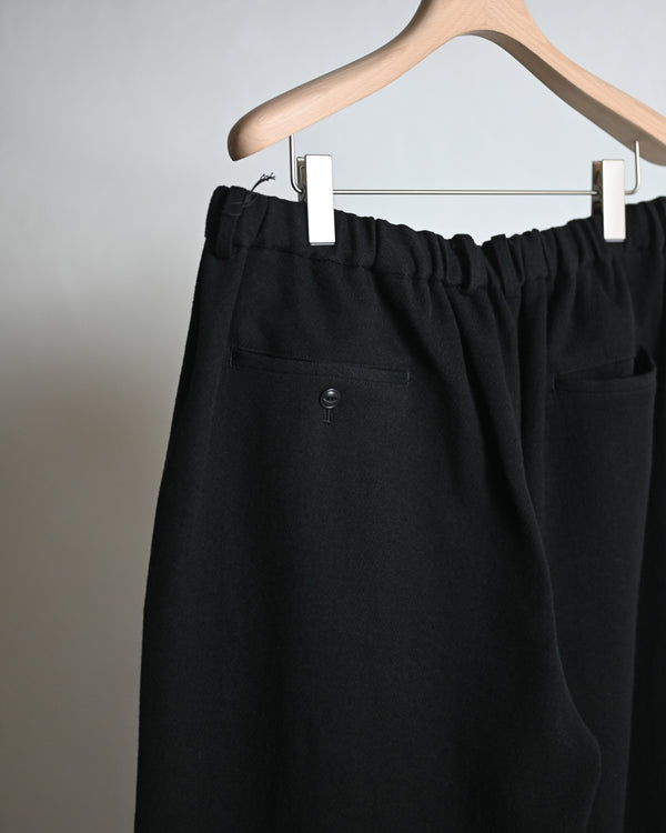 DOUBLE PLATED WIDE EASY PANTS, whipcord