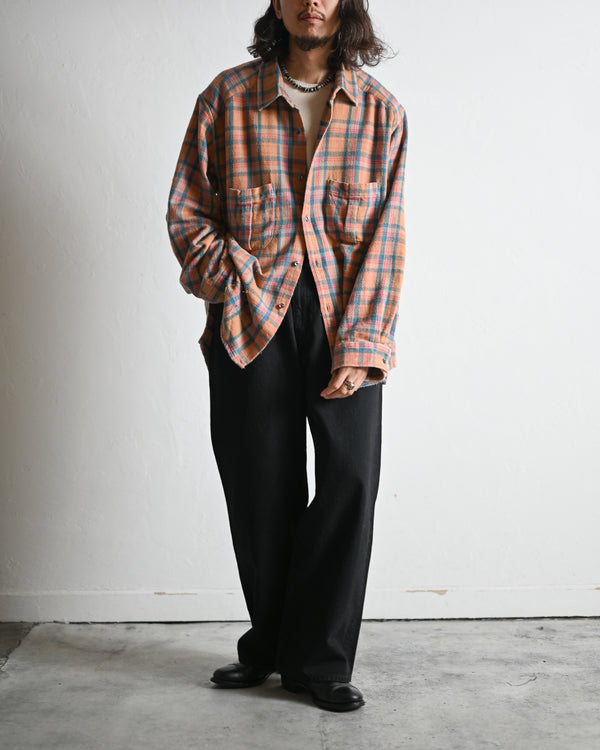 NEL CHECK OVER WORK SHIRT, camel