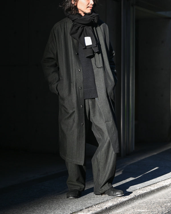 Linen Wool 1tuck Wide Pants
