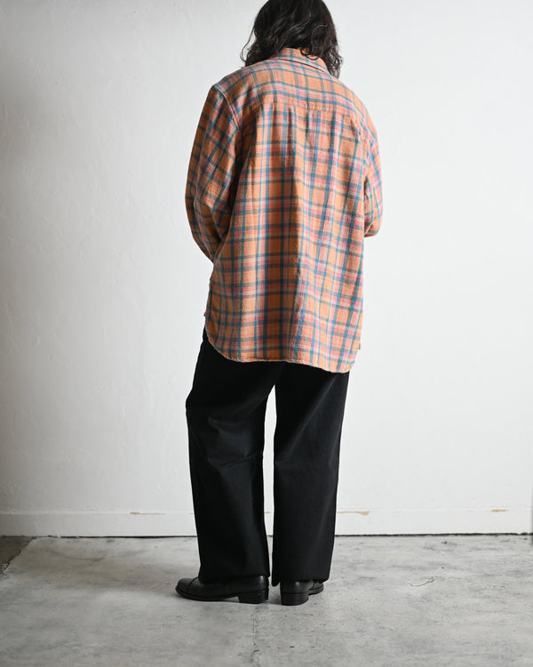 NEL CHECK OVER WORK SHIRT, camel
