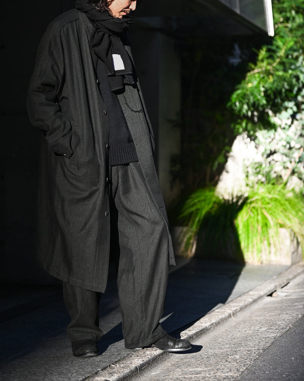 Linen Wool Dolman Coat