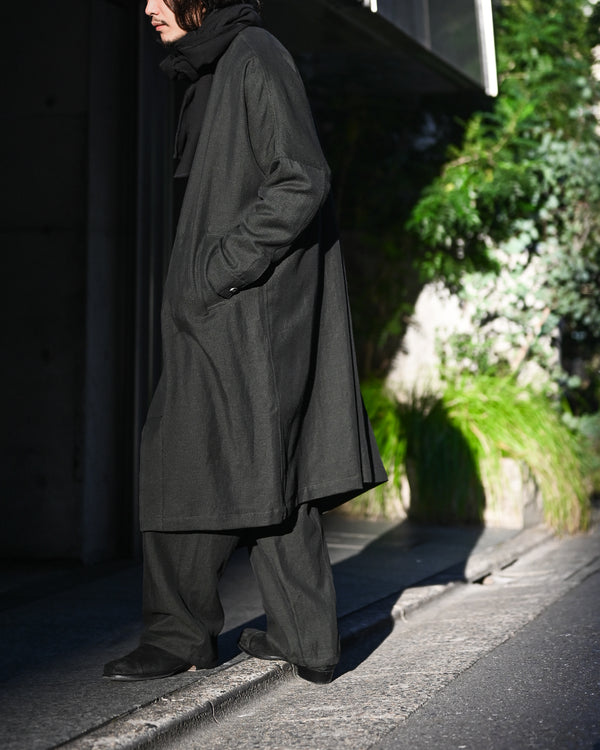 Linen Wool Dolman Coat