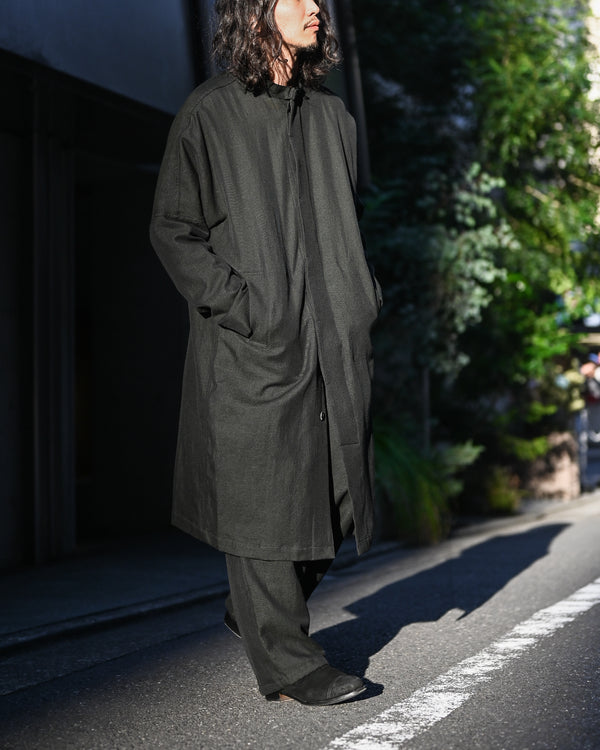 Linen Wool Dolman Coat