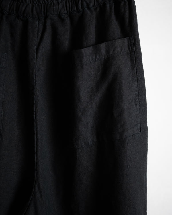 Double Layers Cliff Pants, BLACK