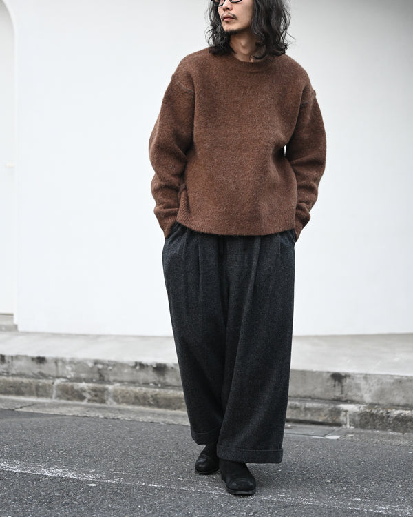 DOUBLE PLEATED CROPPED TROUSERS, houndstooth