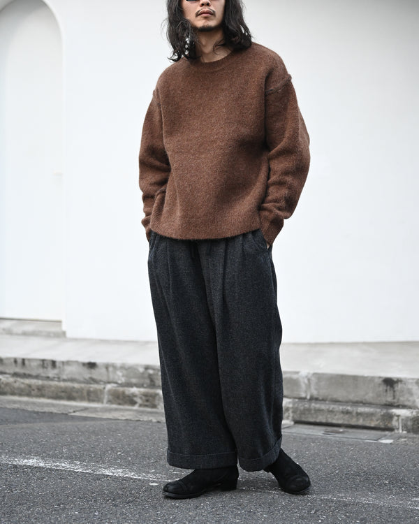 DOUBLE PLEATED CROPPED TROUSERS, houndstooth