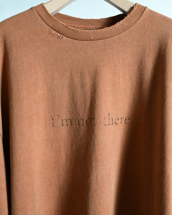 I'm not there DYED LS T-SHIRT, TERRACOTTA-ANCELLM-COELACANTH