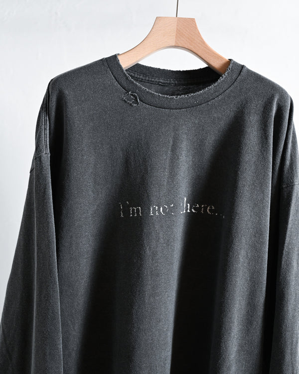 I'm not there DYED LS T-SHIRT, F.BLACK-ANCELLM-COELACANTH