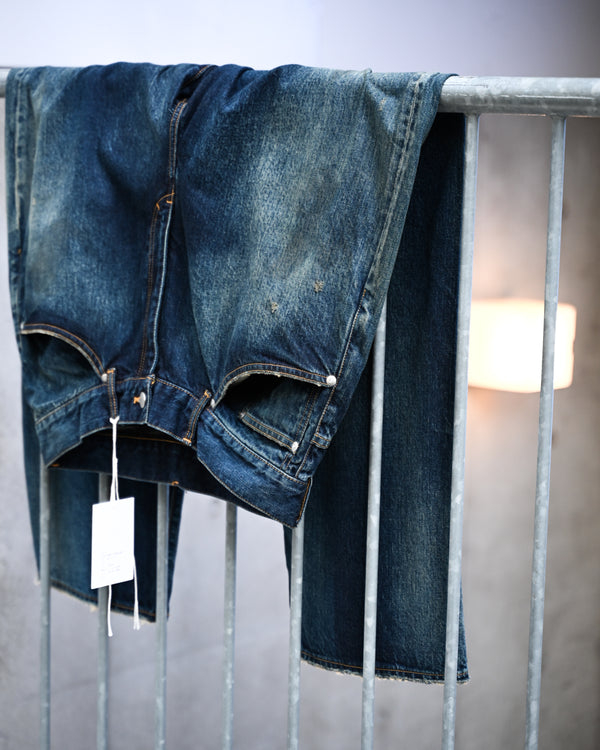 AGING TAPERD 5P DENIM PANTS, INDIGO-ANCELLM-COELACANTH