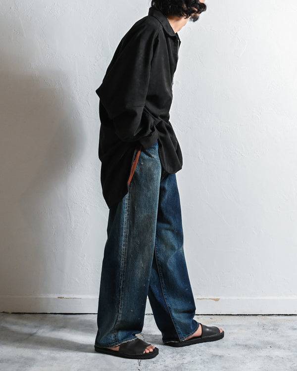 AGING TAPERD 5P DENIM PANTS, INDIGO-ANCELLM-COELACANTH