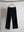 WOOL BELTED WIDE SLACKS, BLACK