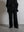 WOOL BELTED WIDE SLACKS, BLACK