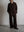 WOOL BELTED WIDE SLACKS, GRAPH CHECK