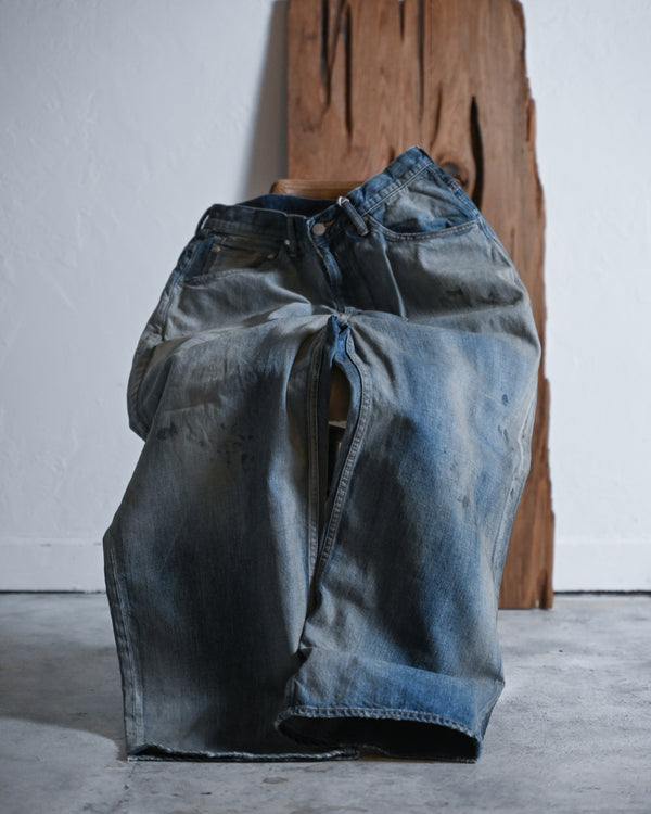 AGING WIDE DENIM 5P PANTS-ANCELLM-COELACANTH