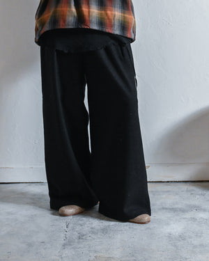 WOOL WIDE EASY SLACKS, 2color-ANCELLM-COELACANTH