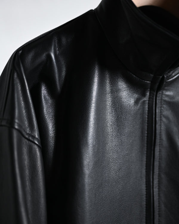 RIDERS JACKET, FULL GRAIN LEATHER-YOKO SAKAMOTO-COELACANTH