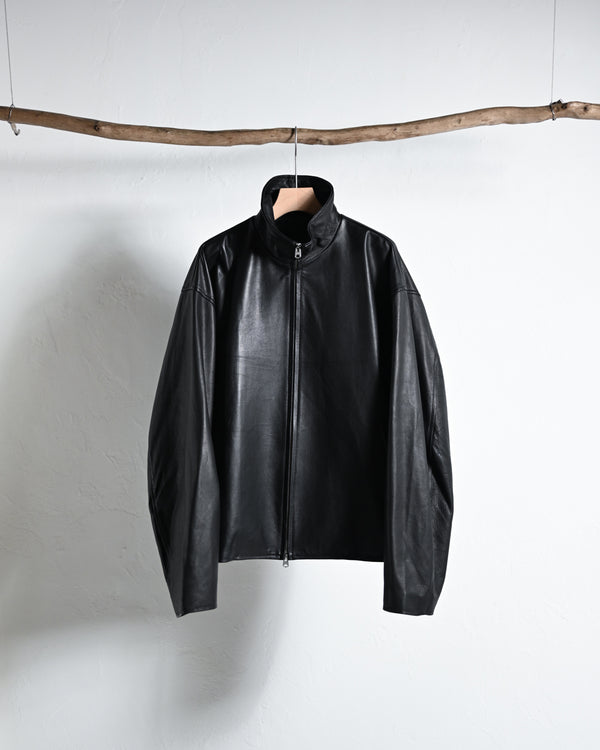 RIDERS JACKET, FULL GRAIN LEATHER-YOKO SAKAMOTO-COELACANTH