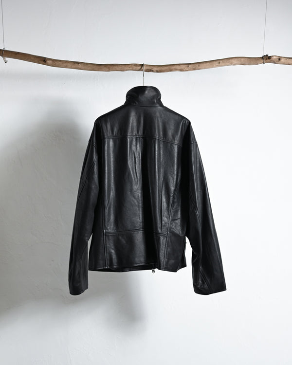 RIDERS JACKET, FULL GRAIN LEATHER-YOKO SAKAMOTO-COELACANTH