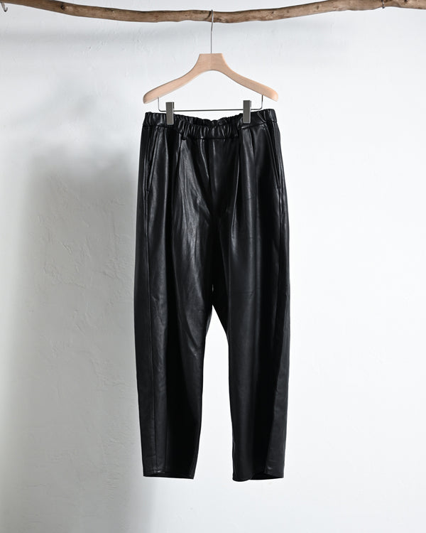 LEATHER WIDE PANTS, FULL GRAIN-YOKO SAKAMOTO-COELACANTH