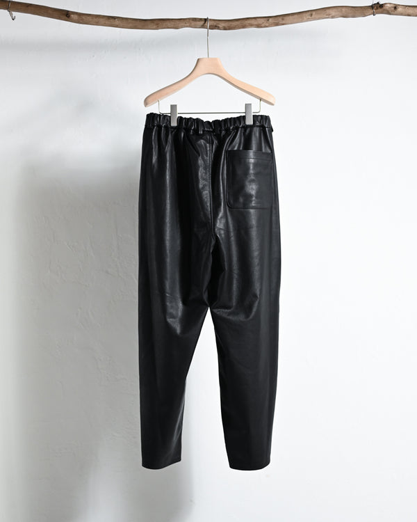 LEATHER WIDE PANTS, FULL GRAIN-YOKO SAKAMOTO-COELACANTH