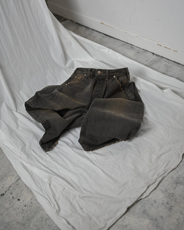 coffee black denim trousers_dstryd