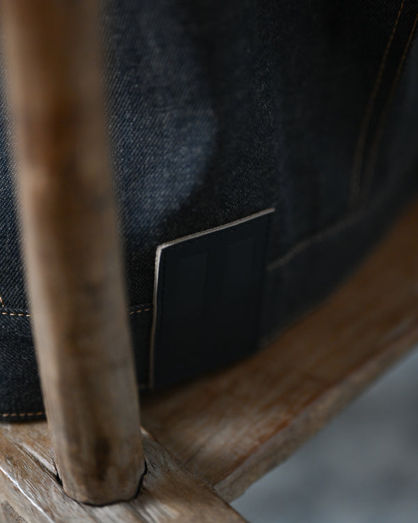 coffee black denim jacket