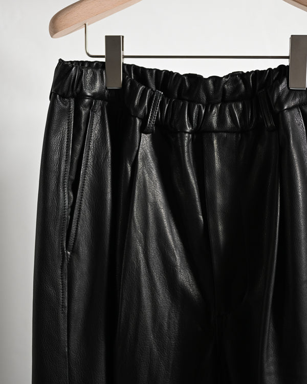 LEATHER WIDE PANTS, FULL GRAIN-YOKO SAKAMOTO-COELACANTH