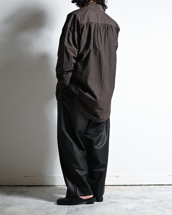 LEATHER WIDE PANTS, FULL GRAIN-YOKO SAKAMOTO-COELACANTH