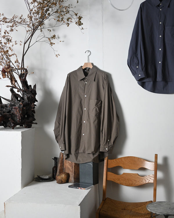 SHRINK OVER SHIRT, d.brown