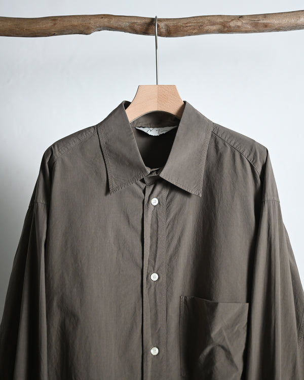 SHRINK OVER SHIRT, d.brown