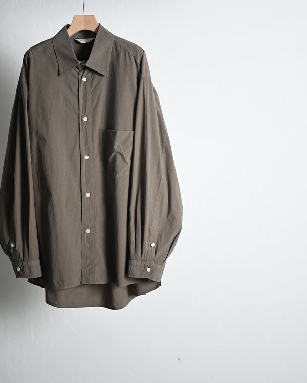 SHRINK OVER SHIRT, d.brown