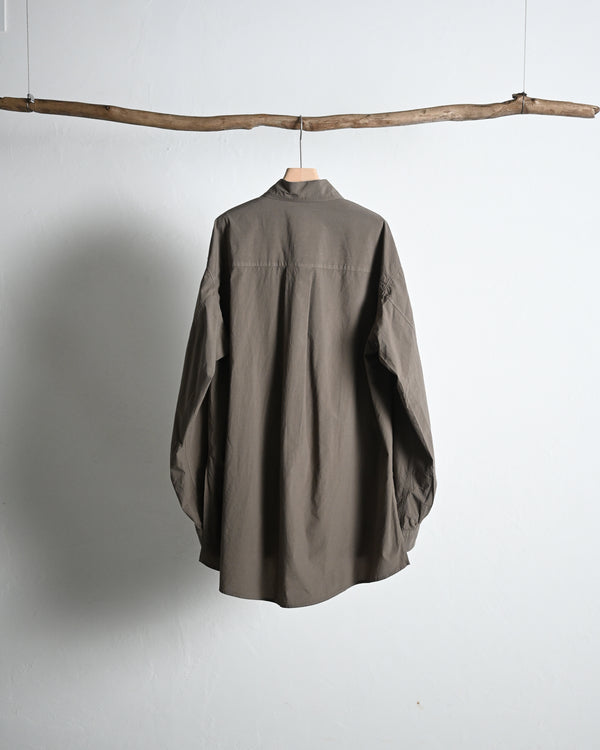 SHRINK OVER SHIRT, d.brown