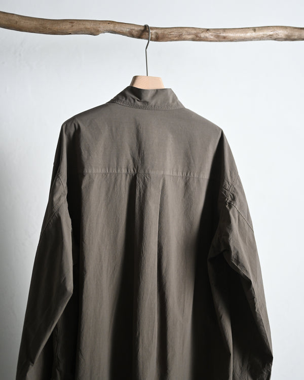 SHRINK OVER SHIRT, d.brown