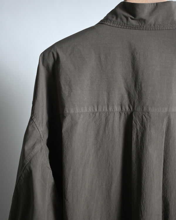 SHRINK OVER SHIRT, d.brown