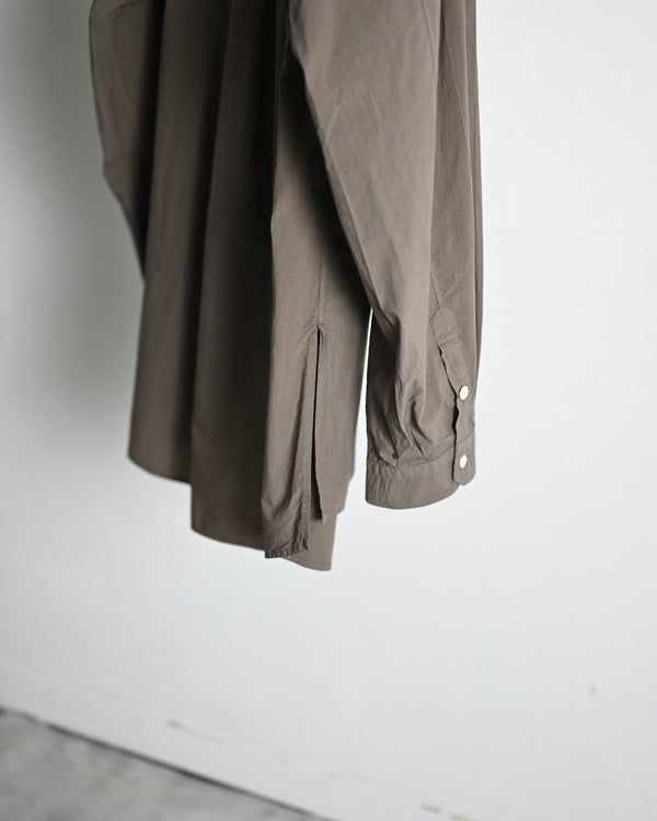 SHRINK OVER SHIRT, d.brown