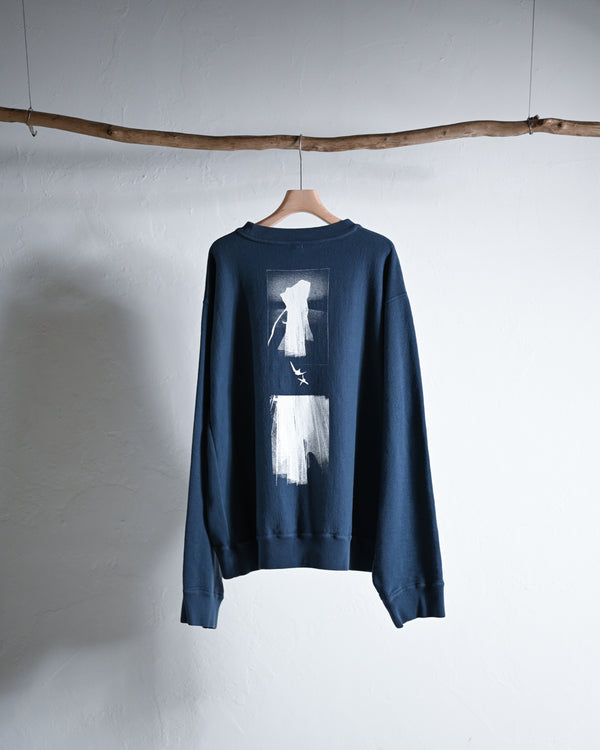 Overdyed Sweat Shirts “in a haze”, 2colors-Fujimoto-COELACANTH