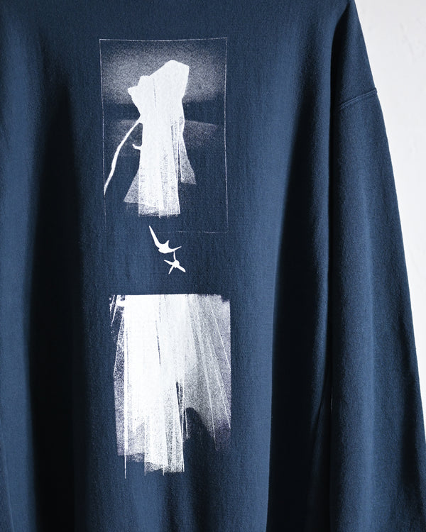 Overdyed Sweat Shirts “in a haze”, 2colors-Fujimoto-COELACANTH