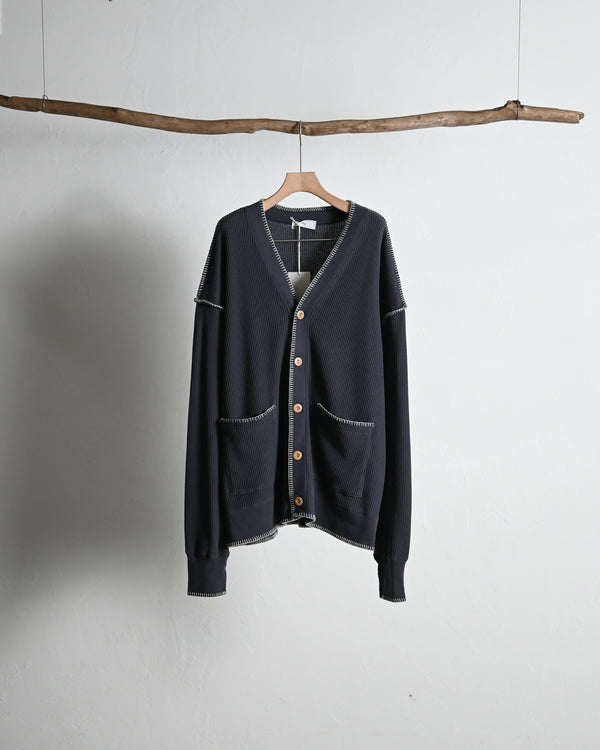 STITCH WAFFLE CARDIGAN