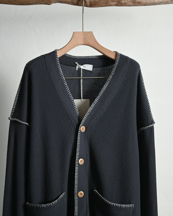 STITCH WAFFLE CARDIGAN