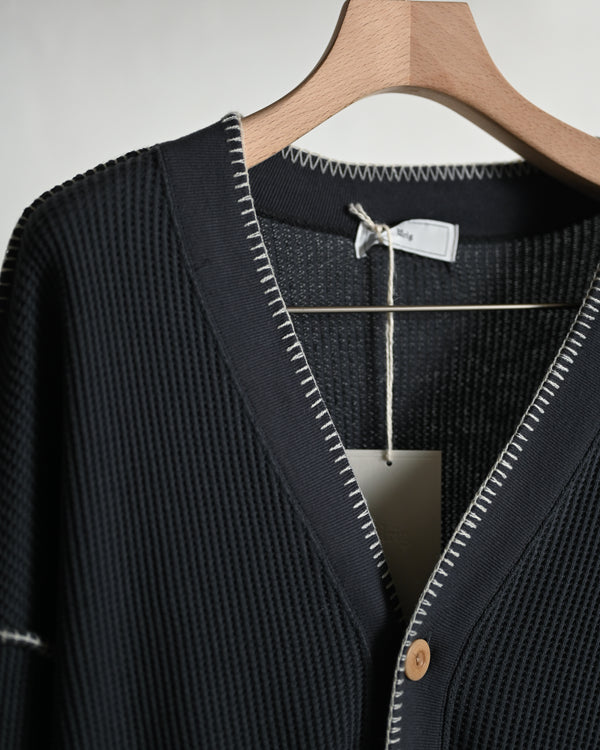 STITCH WAFFLE CARDIGAN