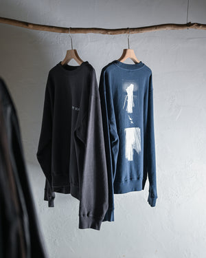 Overdyed Sweat Shirts “in a haze”, 2colors-Fujimoto-COELACANTH