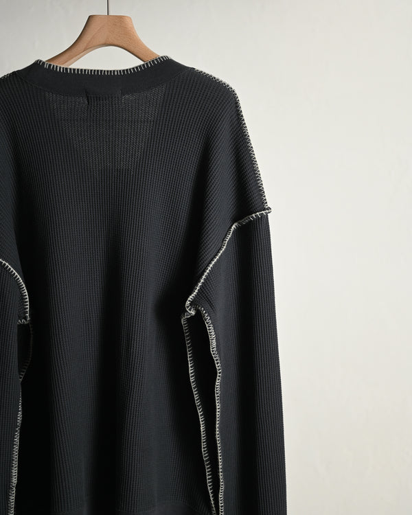 STITCH WAFFLE CARDIGAN